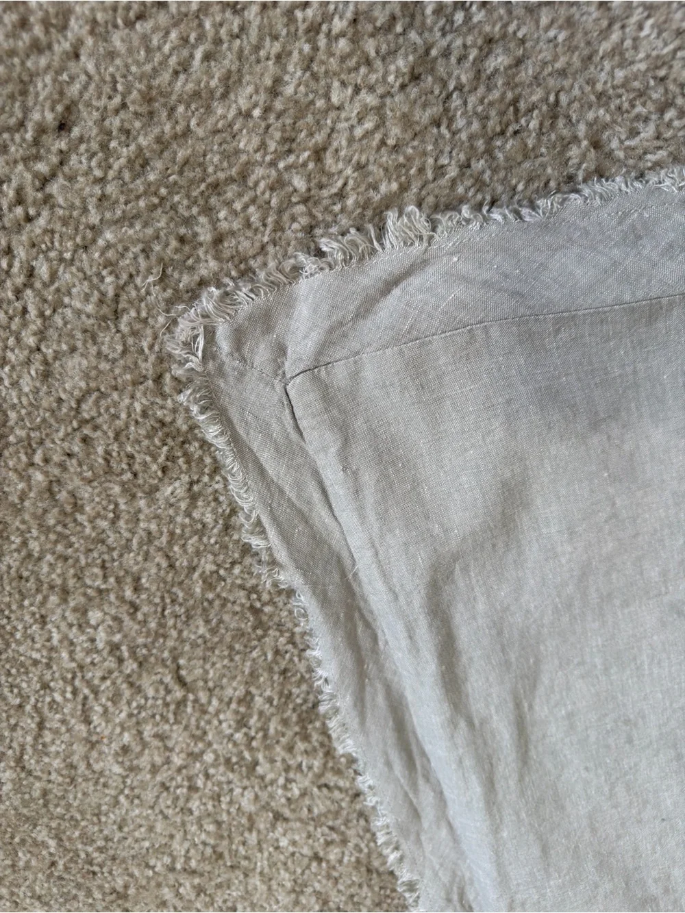 pottery barn belgian linen raw hem standard pillow sham